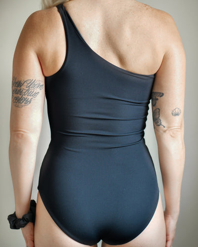 OLIVIA Ribbed Swimsuit Black